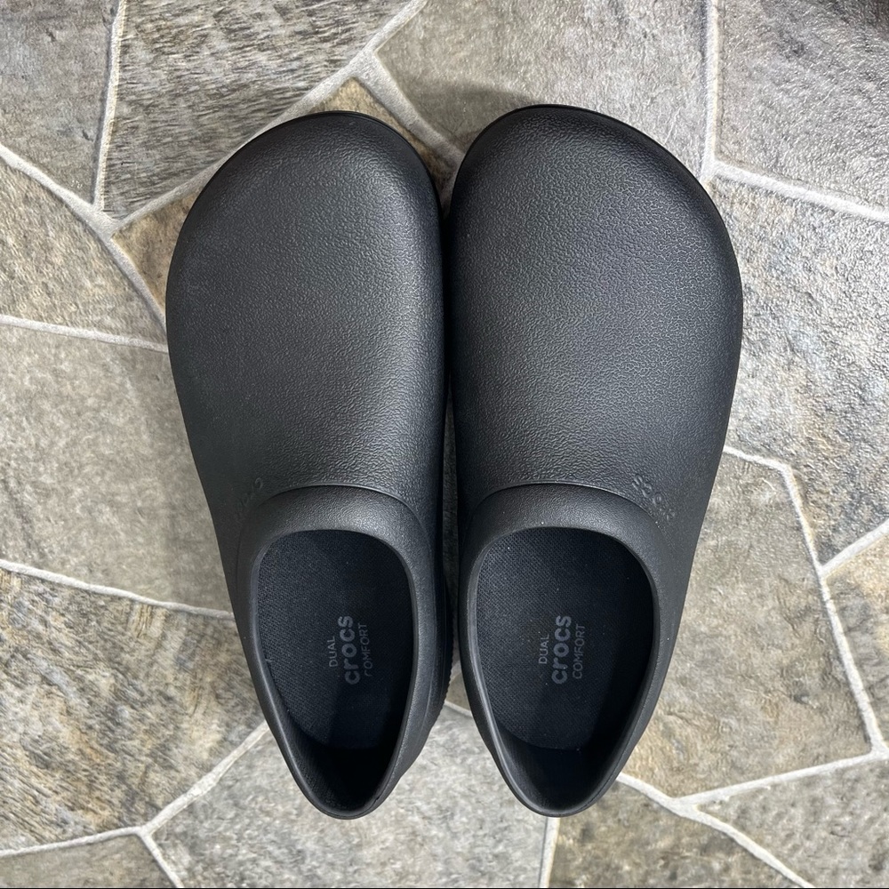 Crocs On The Clock Work Slip On Clogs - Picture 3 of 10